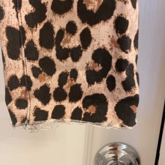 Paige Hoxton Ankle Pink Brown Leopard Jeans Sz 25 - Picture 7 of 10